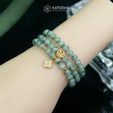  Vòng Chuỗi 5.8li Phỉ Thúy Hoa Bay Mix Xu Kim Tiền Và Cỏ Bốn Lá Nạm Đá Vàng Trang Sức (Không Kén Mệnh) Vvip-127003 