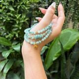  Vòng Chuỗi Ngọc Phỉ Thúy Hoa Bay 5.5ly Mix Bi Kim Tiền Vàng, Ngũ Điếu Và Túi Tiền Vàng Trang Sức (Không Kén Mệnh) 1-127037 