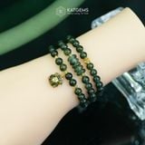  Vòng Chuỗi 6li Thạch Anh Tóc Xanh Mix Bi Kim Tiền, Ngũ Điếu Và Túi Tiền Kim Bảo Bản Nâng Cấp (Hỏa, Mộc) 1-124004 
