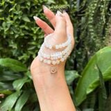  Vòng Chuỗi Đá Moonstone 5.7ly Mix Bi Kim Tiền Vàng, Ngũ Điếu Và Túi Tiền Kim Bảo Bản Nâng Cấp (Kim, Thủy) 125004 