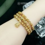  Vòng Chuỗi 6.2li Thạch Anh Tóc Vàng Mix Bi Kim Tiền, Ngũ Điếu Và Túi Tiền Kim Bảo Bản Nâng Cấp (Kim, Thổ) 1-122003 