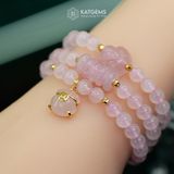  Vòng Chuỗi 6.2li Thạch Anh Hồng Mix Hồ Ly Phượng, Ngũ Điếu Và Túi Tiền Kim Bảo Bản Nâng Cấp (Hỏa, Thổ) 1-125005 