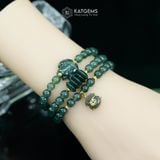  Vòng Chuỗi 6li Lam Ngọc Mix Hồ Ly Phượng, Ngũ Điếu Và Túi Tiền Kim Bảo Bản Nâng Cấp (Không Kén Mệnh) 1-126009 