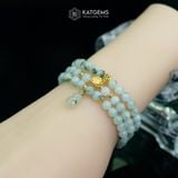  Vòng Chuỗi 5.5li Phỉ Thúy Hoa Bay Mix Bi Kim Tiền, Hoa Sen Vàng Trang Sức Và Charm Hồ Lô Ngọc (Không Kén Mệnh) 1-127037 