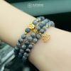  Vòng Chuỗi 5.9li Phỉ Thúy Gà Đen Mix Bi Kim Tiền, Cỏ Bốn Lá Và Charm Hoa Sen Vàng Trang Sức (Không Kén Mệnh) 2-240001 