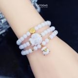  Vòng Chuỗi 5.9li Ngọc Phỉ Thúy Tím Tử La Lan Mix Charm Vàng Chữ Lộc, Hồ Ly Phượng Và Túi Tiền Kim Bảo Bản Nâng Cấp (Không Kén Mệnh) Vip-127003 