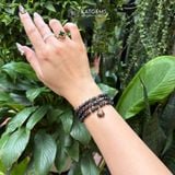 Vòng Chuỗi Đá Thạch Anh Tóc Đen 6ly Mix Bi Kim Tiền Vàng, Ngũ Điếu Và Túi Tiền Kim Bảo Bản Nâng Cấp (Mộc, Thủy) 1-124001 