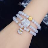 Vòng Chuỗi 5.9li Ngọc Phỉ Thúy Tím Tử La Lan Mix Charm Vàng Chữ Lộc, Hồ Ly Phượng Và Túi Tiền Kim Bảo Bản Nâng Cấp (Không Kén Mệnh) Vip-127003 