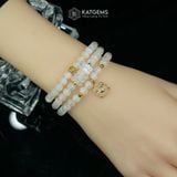  Vòng Chuỗi Đá Moonstone 5.7ly Mix Bi Kim Tiền Vàng, Ngũ Điếu Và Túi Tiền Kim Bảo Bản Nâng Cấp (Kim, Thủy) 125004 