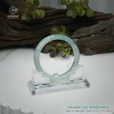  Vòng Khối Ngọc Phỉ Thúy Thanh Lục Phiêu Hoa Cao Cấp Bản Hẹ KT: 11.3 x 7.9 x 58.6  (Không Kén Mệnh) 261817 