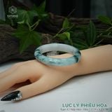  Vòng Khối Ngọc Phỉ Thúy Jade A Lục Lý Phiêu Hoa Cao Cấp Bản Hẹ 11.9 x 8.1 x 56 (Không Kén Mệnh) 260457 