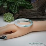  Vòng Khối Ngọc Phỉ Thúy Hoa Bay Cao Cấp Bản Hẹ KT: 9 x 8.3 x 56.9  (Không Kén Mệnh) 260760 