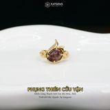  Bộ Trang Sức Vàng Phụng Thiên Cửu Vận Thạch Anh Tóc Đỏ (Hỏa, Thổ) Độc Quyền Katgems 