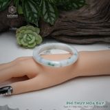  Vòng Khối Ngọc Phỉ Thúy Hoa Bay Cao Cấp Bản Hẹ KT: 10.2 x 8.2 x 55.8  (Không Kén Mệnh) 260751 