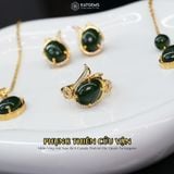  Bộ Trang Sức Vàng Phụng Thiên Cửu Vận Ngọc Bích Canada (Không Kén Mệnh) Độc Quyền Katgems 