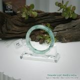  Vòng Khối Ngọc Phỉ Thúy Thanh Lục Phiêu Hoa Cao Cấp Bản Hẹ KT: 12.9 x 7.9 x 57.8  (Không Kén Mệnh) 261821 