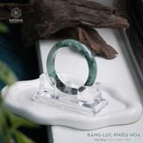  Vòng Khối Ngọc Phỉ Thúy Jade A Băng Lục Phiêu Hoa Cao Cấp Bản Hẹ 12.3 x 8.6 x 56.6 (Không Kén Mệnh) 