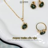  Bộ Trang Sức Vàng Phụng Thiên Cửu Vận Ngọc Bích Canada (Không Kén Mệnh) Độc Quyền Katgems 
