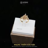  Bộ Trang Sức Vàng Phụng Thiên Cửu Vận Thạch Anh Tóc Vàng (Kim, Thổ) Độc Quyền Katgems 