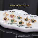  Nhẫn Vàng Phụng Thiên Cửu Vận Các Loại Đá Ngọc  (Các Mệnh) Độc Quyền Katgems 