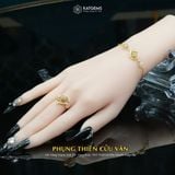  Nhẫn Vàng Phụng Thiên Cửu Vận Thạch Anh Tóc Vàng ( Kim, Thổ ) Độc Quyền Katgems 