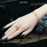  Bộ Trang Sức Vàng Phụng Thiên Cửu Vận Thạch Anh Tóc Vàng (Kim, Thổ) Độc Quyền Katgems 