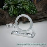  Vòng Khối Ngọc Phỉ Thúy Bạch Nguyệt Quang Bạch Ngọc Điểm Hồng Phỉ Cao Cấp Bản Hẹ KT: 11.6 x 8.6 x 58.5  (Không Kén Mệnh) 260851 