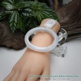  Vòng Khối Ngọc Phỉ Thúy Bạch Nguyệt Quang Bạch Ngọc Điểm Hồng Phỉ Cao Cấp Bản Hẹ KT: 11.6 x 8.6 x 58.5  (Không Kén Mệnh) 260851 