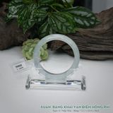  Vòng Khối Ngọc Phỉ Thúy Xuân Băng Khai Vận Điểm Hồng Phỉ Cao Cấp Bản Hẹ KT: 12.1 x 8.4 x 56.6  (Không Kén Mệnh) 260938 