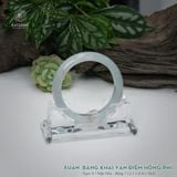  Vòng Khối Ngọc Phỉ Thúy Xuân Băng Khai Vận Điểm Hồng Phỉ Cao Cấp Bản Hẹ KT: 12.1 x 8.4 x 56.6  (Không Kén Mệnh) 260938 
