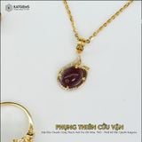  Bộ Trang Sức Vàng Phụng Thiên Cửu Vận Thạch Anh Tóc Đỏ (Hỏa, Thổ) Độc Quyền Katgems 