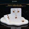  Bộ Trang Sức Vàng Phụng Thiên Cửu Vận Thạch Anh Tóc Đỏ (Hỏa, Thổ) Độc Quyền Katgems 