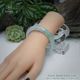  Vòng Khối Ngọc Phỉ Thúy Xuân Băng Khai Vận Cao Cấp Bản Hẹ KT: 11.3 x 8.1 x 54.7  (Không Kén Mệnh) 260943 