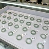  Nhẫn Khối Ngọc Phỉ Thúy Xanh Táo Bản Hẹ Ni Từ 15.2mm Đến 20mm 191225 