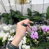  Nhẫn Khối Ngọc Lục Lam Bản Hẹ 10ly Ni Từ 17.9mm Đến 18.9mm 170525 