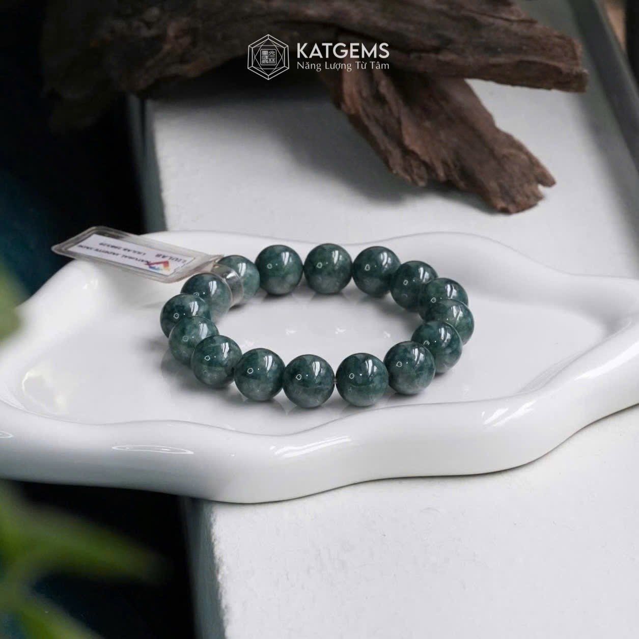  Vòng Đơn Lam Ngọc kèm kiểm định 12.9ly (Không Kén Mệnh) - 121018 