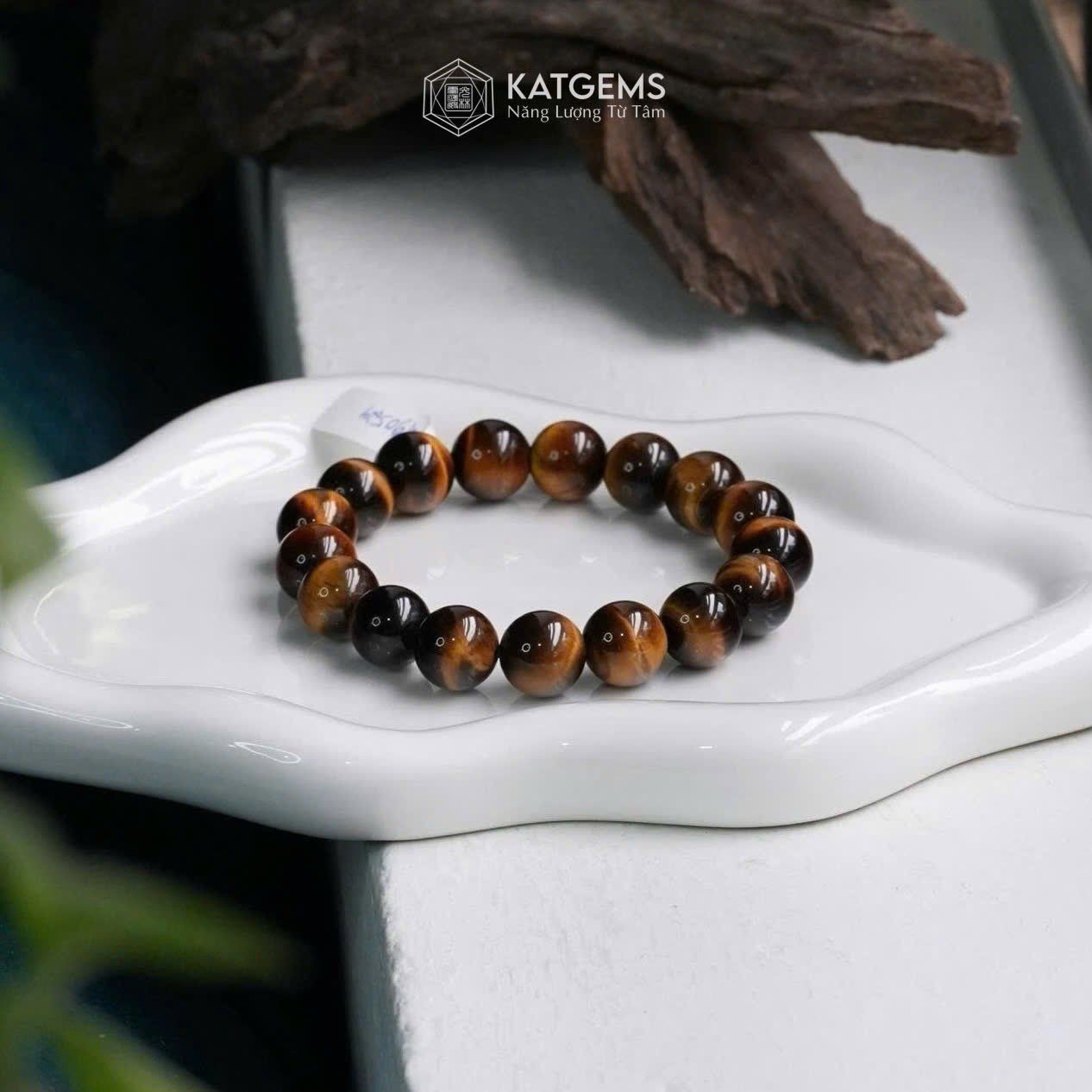  Vòng Đơn Đá Mắt Hổ 12.3ly (Thổ, Kim) 121019 