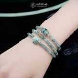  Vòng Chuỗi Ngọc Phỉ Thúy Hoa Bay Bánh Xe 4.5li Mix Ngũ Điếu, Hồ Ly Và Bi Kim Tiền (Không Kén Mệnh) 