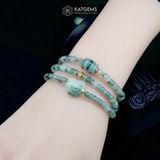  Vòng Chuỗi Ngọc Phỉ Thúy Hoa Bay Bánh Xe 4.5li Mix Ngũ Điếu, Hồ Ly Và Bi Kim Tiền (Không Kén Mệnh) 