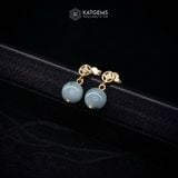  Khuyên Tai Vàng Trang Sức Ngọc Phỉ Thúy Hoa Bay (Không Kén Mệnh) 