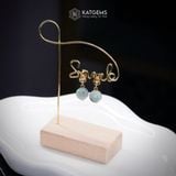  Khuyên Tai Vàng Trang Sức Ngọc Phỉ Thúy Hoa Bay (Không Kén Mệnh) 