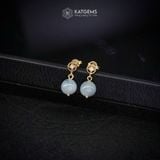  Khuyên Tai Vàng Trang Sức Ngọc Phỉ Thúy Hoa Bay (Không Kén Mệnh) 