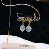  Khuyên Tai Vàng Trang Sức Ngọc Phỉ Thúy Hoa Bay (Không Kén Mệnh) 