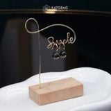  Khuyên Tai Kim Tâm Như Ý Đá Thạch Anh Tóc Đen (Thủy, Mộc) 