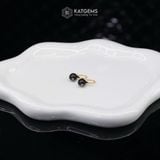  Khuyên Tai Kim Tâm Như Ý Đá Thạch Anh Tóc Đen (Thủy, Mộc) 