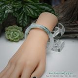  Vòng Khối Ngọc Phỉ Thúy Hoa Bay Cao Cấp Bản Hẹ KT: 8.6 x 8.6 x 55.9  (Không Kén Mệnh) 260763 