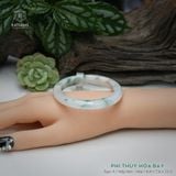  Vòng Khối Ngọc Phỉ Thúy Hoa Bay Cao Cấp Bản Hẹ KT: 8.8 x 7.6 x 53.5  (Không Kén Mệnh) 260753 