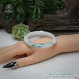  Vòng Khối Ngọc Phỉ Thúy Hoa Bay Cao Cấp Bản Hẹ KT: 9.2 x 8.6 x 56.8  (Không Kén Mệnh) 260756 