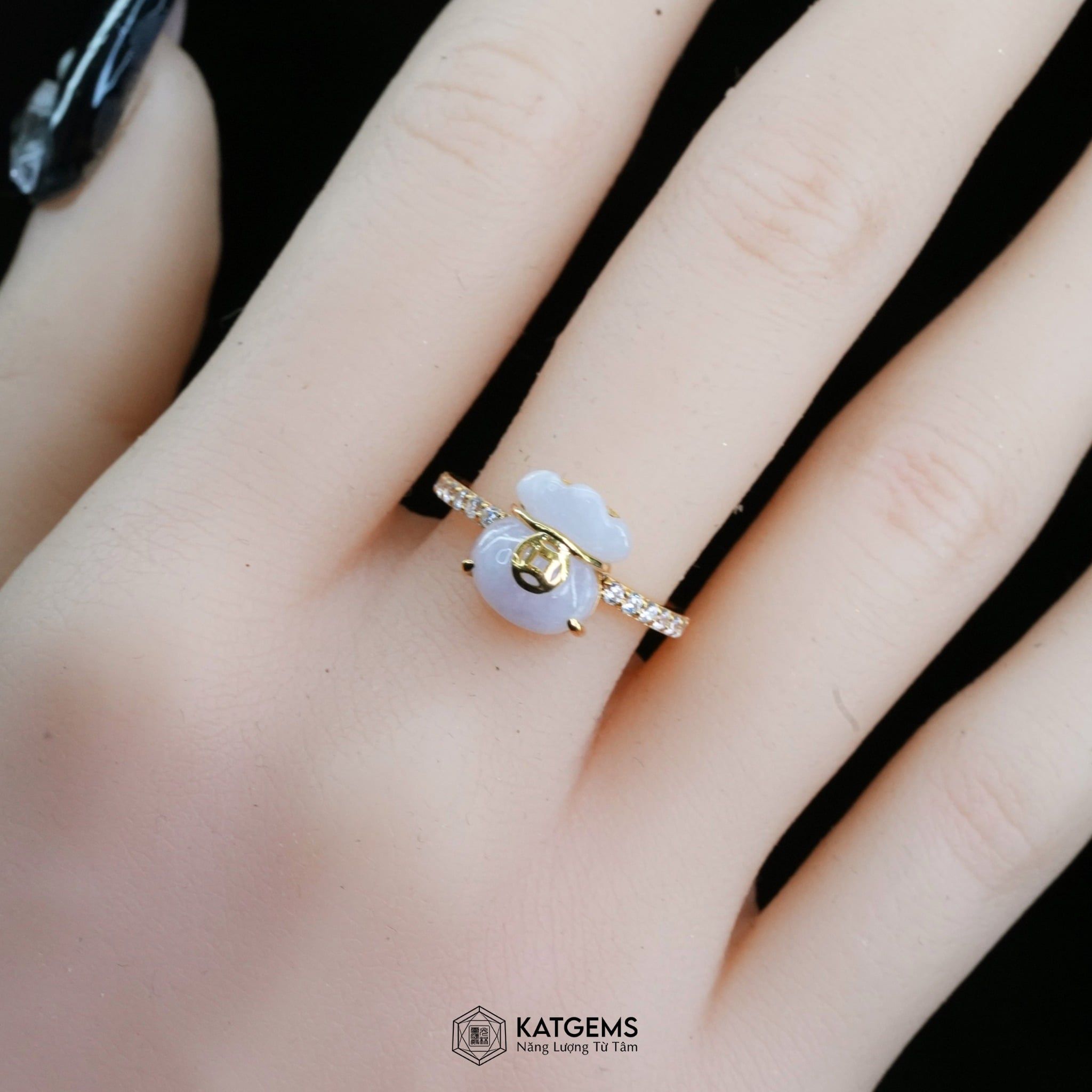  Bộ Trang Sức Kim Bảo Đại Phát Ngọc Phỉ Thúy Tím Tử La Lan Cao Cấp ( Không Kén Mệnh ) 