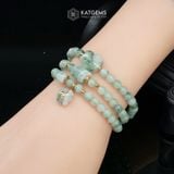  Vòng Chuỗi Ngọc Phỉ Thúy Hoa Bay 5.7li Mix Ngũ Điếu, Lu Thống, Hồ Ly Và Túi Tiền Kim Bảo (Không Kén Mệnh) 2-127010 
